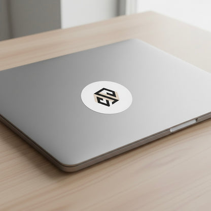 Custom circle vinyl stickers for logo branding on labtop