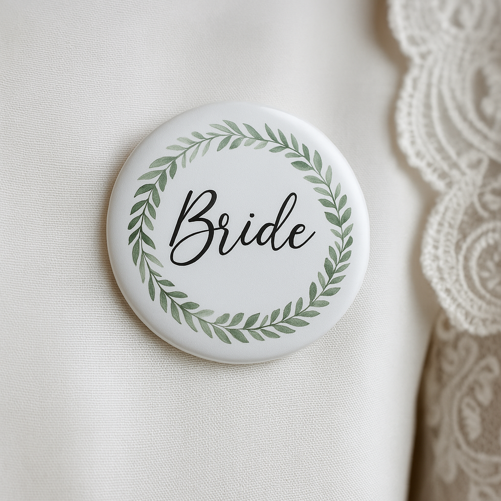Custom pin buttons printing Egypt for events, weddings, and brands